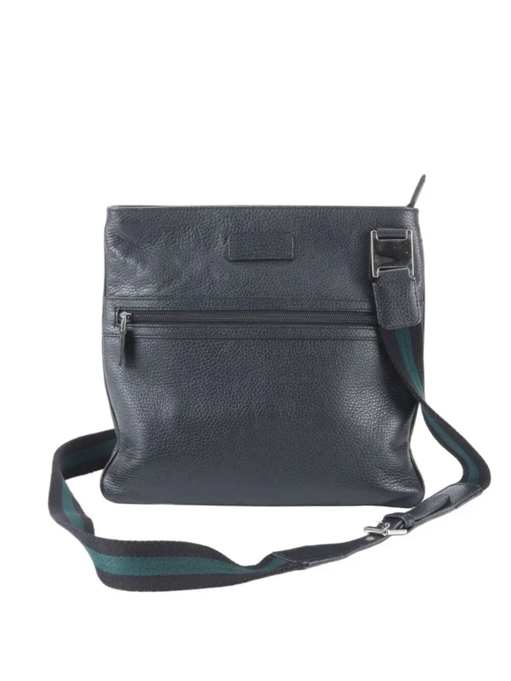 Gucci Leather Shoulder Bag Crossbody Messenger Business Tote Black